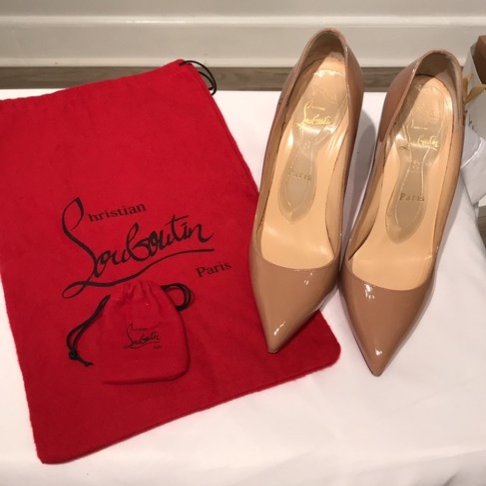 Christian Louboutin Pigalle 100 Patent-Nude - Picture 5 of 6